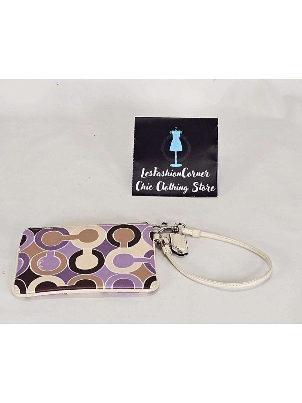 Coach Signature Women's Canvas Wristlet Clutch Purse 119 - Picture 11 of 13